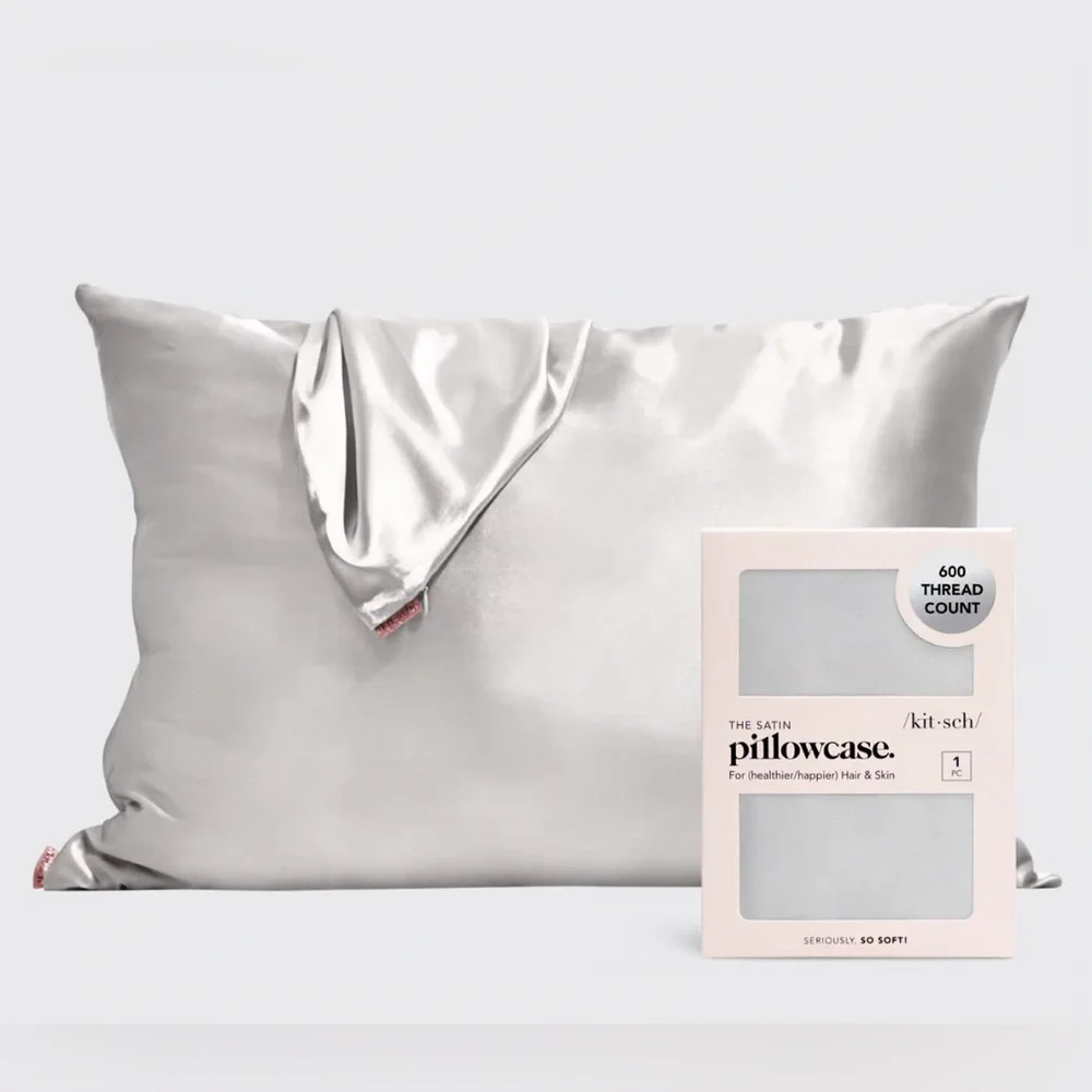 Kitsch Satin Pillowcase in Silver| Standard Size